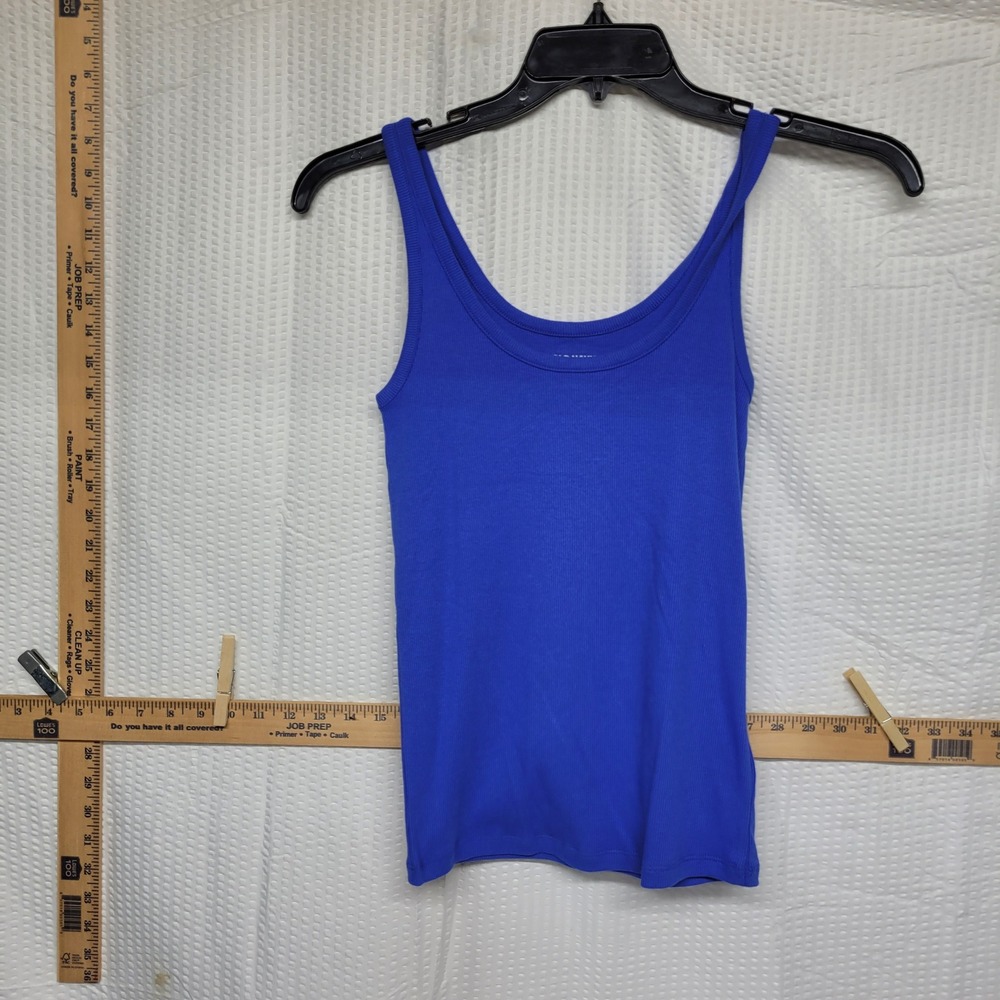 Old Navy First-Layer Ribbed Tank Top Royal Blue Scoop Neck Small